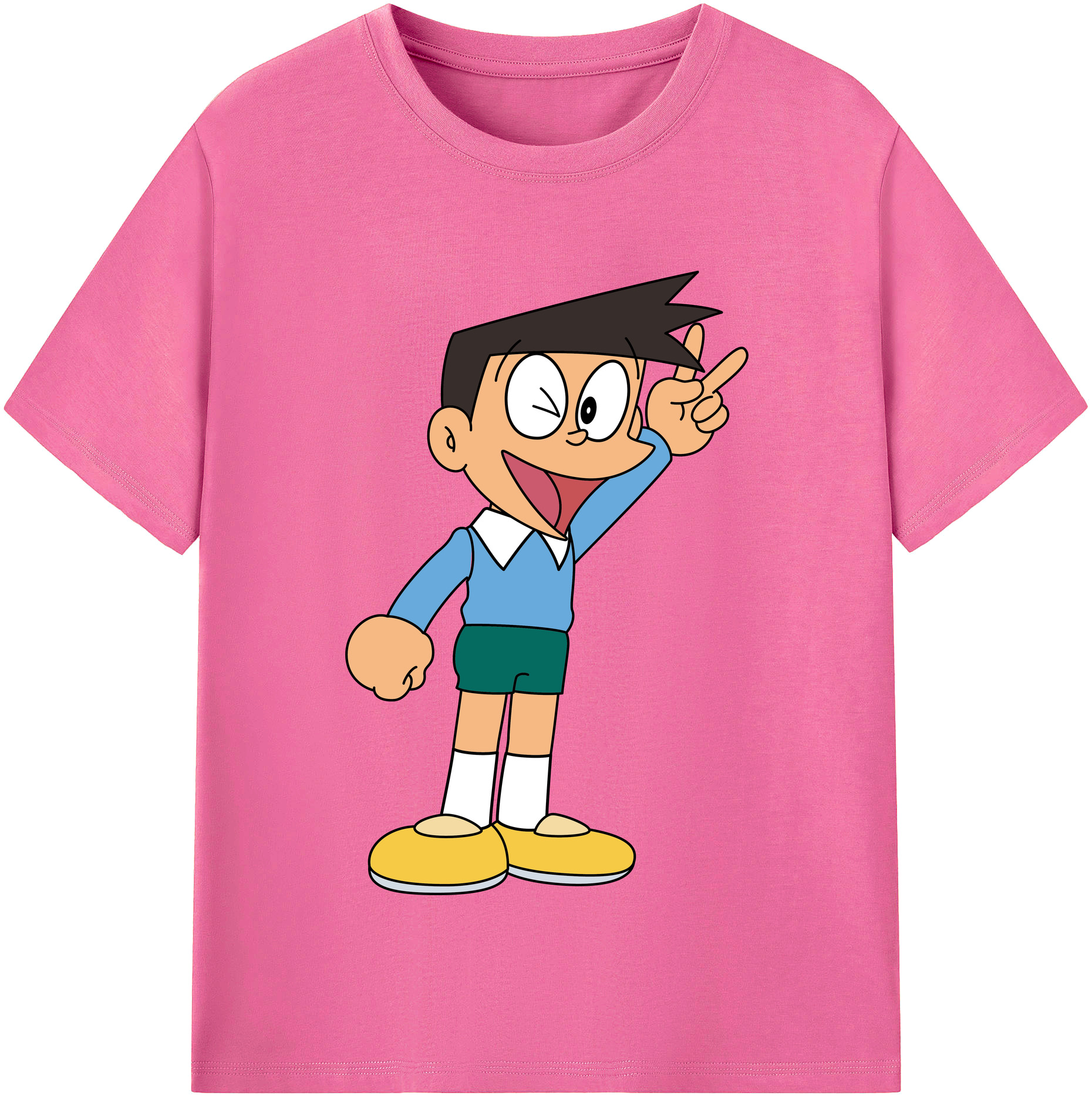（画像用） ドラえもん 骨川 スネ夫 Doraemon Honekawa Suneo レディースカジュアルプリントTシャツ（綿100％）
